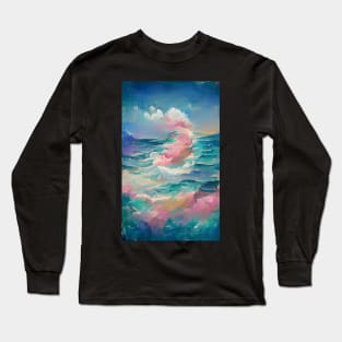 Cotton Candy Ocean Dream Art Long Sleeve T-Shirt